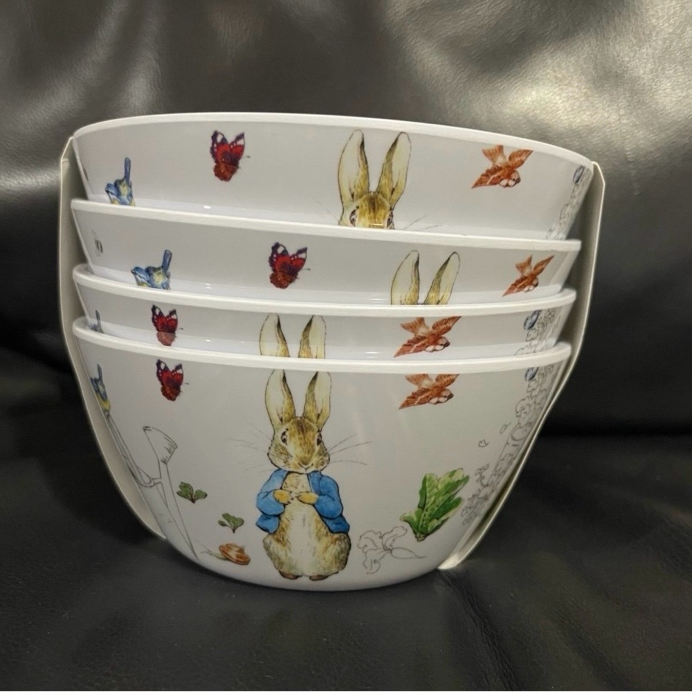 Easter Peter Rabbit Cereal Bowls, Set of 4 - Melamine